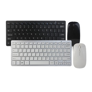 Venta al por mayor Slim Mini Gaming Keyboard and Mouse Set recargable interfaz USB LED retroiluminado inalámbrico para ordenador para HP Kybord Pad - Product Image 1