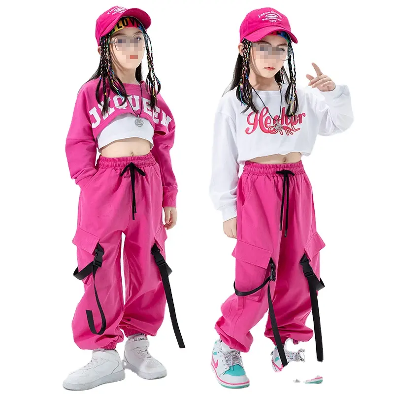 Nueva llegada de moda Hip Hop Dance Girls cintura elástica suelta calle Jazz baile Pantalones