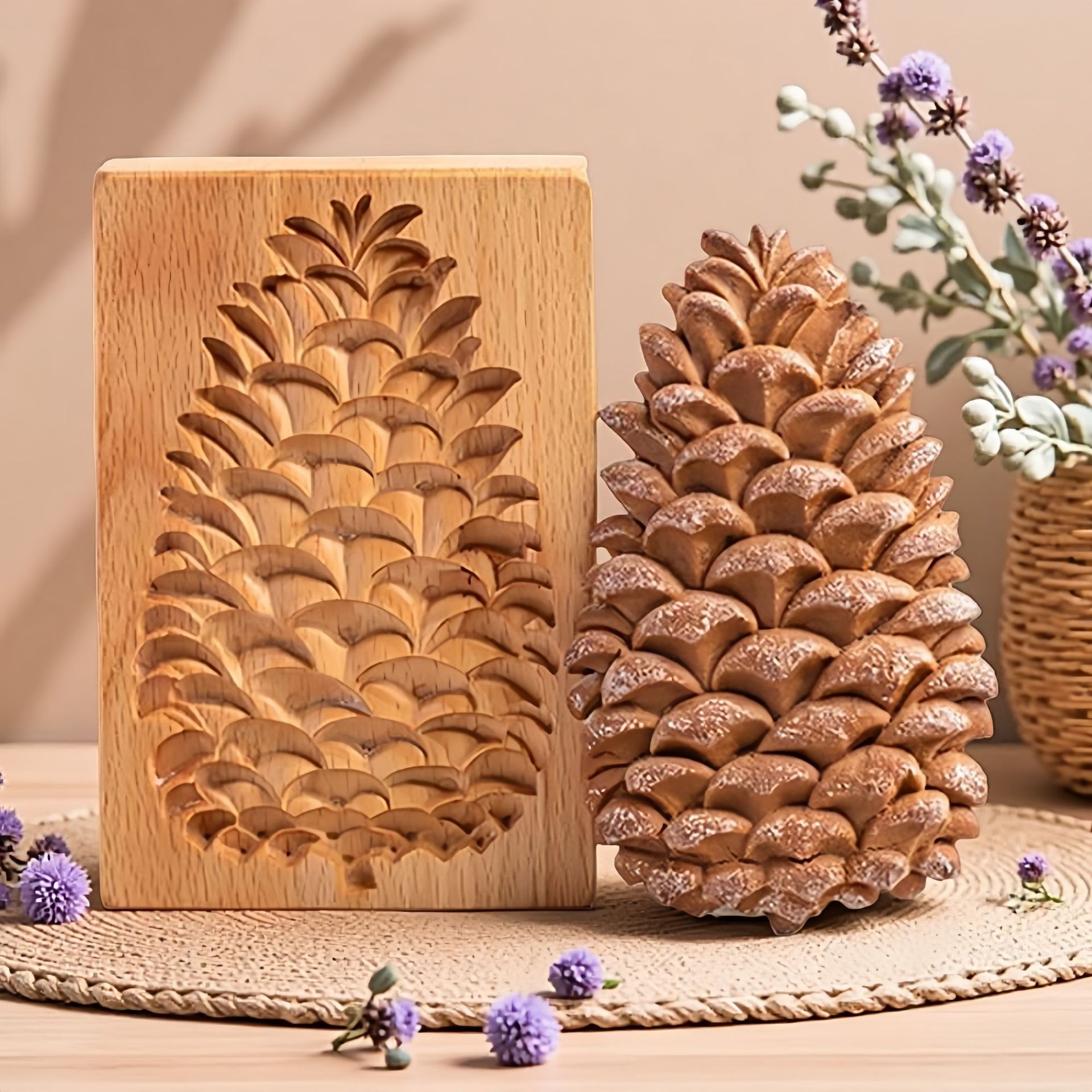 Pomme de pin-13 x 8 x 2 cm-125g