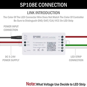 WS2811 WS2812B RGB IC SPI Wifi + Bluetooth светодиодный контроллер WS2813 WS2815 SK6812 SP108E пиксельный светодиодный контроллер DC5-24V - Product Image 3