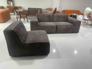 โซฟาแบบปรับได้สำหรับห้องนั่งเล่นแบบทันสมัยแบบบีบอัดรูปตัว L - Product Image 5
