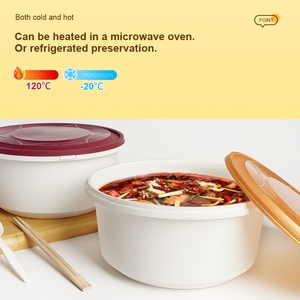 กล่องอาหารที่ปิดสนิทสำหรับใส่อาหารกล่องอาหารเข้าไมโครเวฟได้ทำจาก PP 124ออนซ์เกรดใช้แล้วทิ้ง - Product Image 2