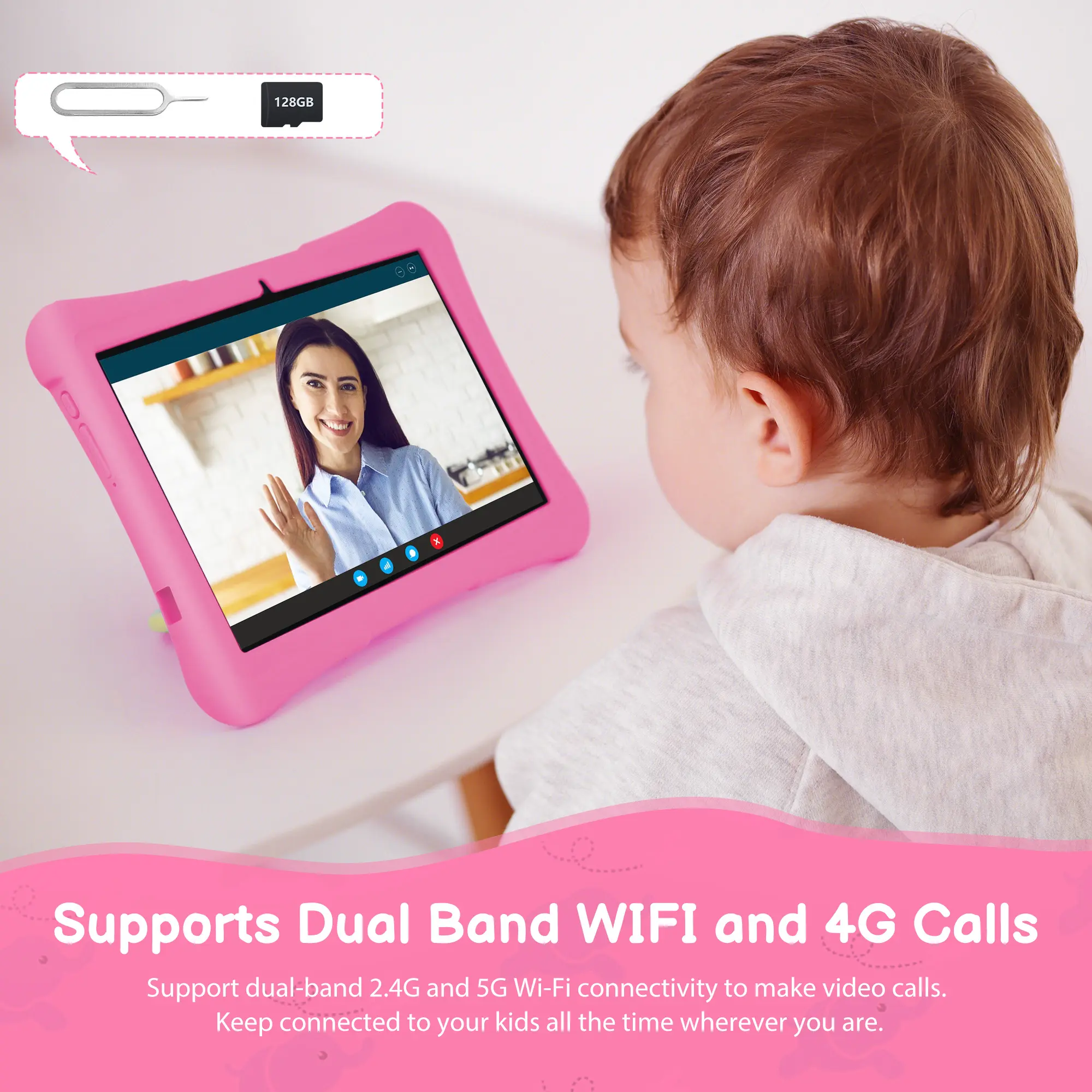 Veidoo A523 เด็กแท็บเล็ตพีซี 10 นิ้วแท็บเล็ตAndroidสําหรับเด็ก 4GB Ram 128GB ROM Wifi 6 แท็บเล็ตกันกระแทก