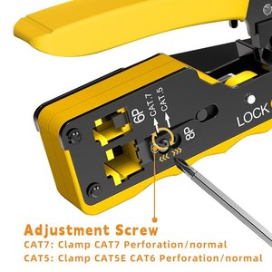 Çok fonksiyonlu ağ pense sıkma aracı CAT5 CAT6 CAT7 RJ45 Rj11 R12 RJ45 için hepsi bir arada EZ sıkma aleti geçmek - Product Image 4