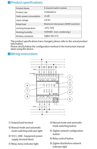 Tuya Wifi Zigbee Home 8 Gang 8 Channel Way pannello App controllo elettronica Wireless prodotto Smart Switch per la casa - Product Image 5