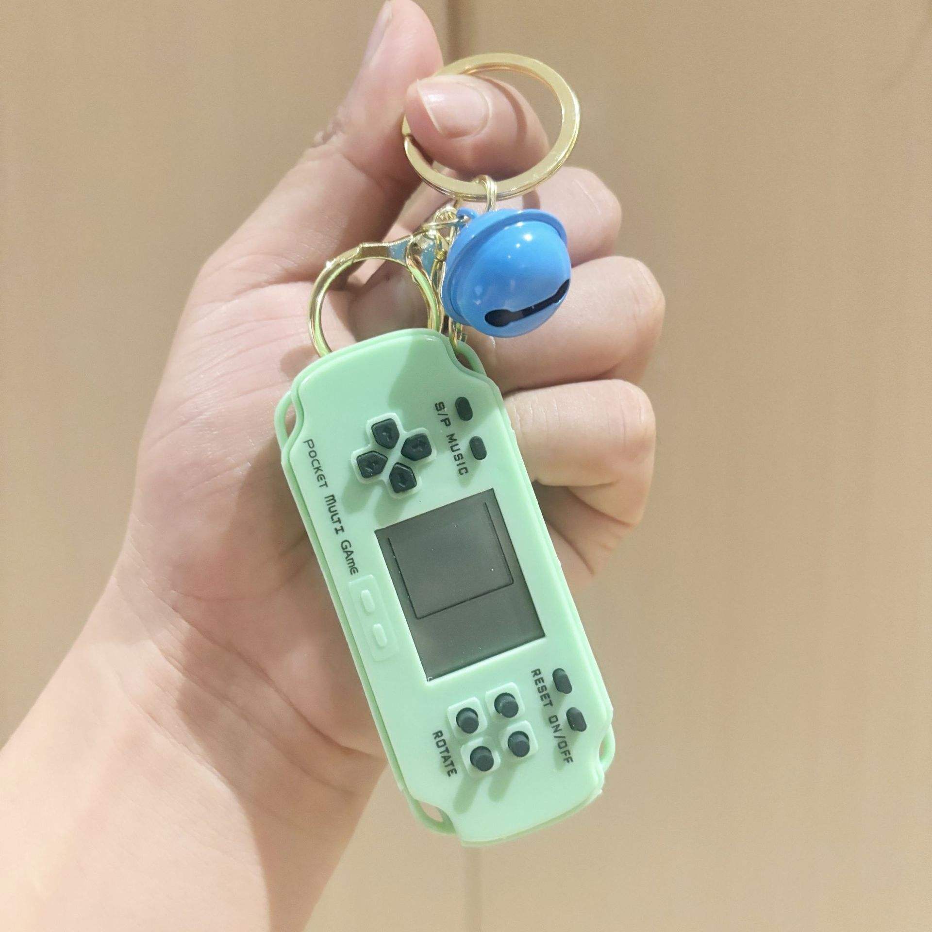 Hebilla dorada verde campana