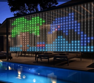 Guirnalda de luces LED RGB inteligentes controladas por aplicación Decoraciones navideñas para exteriores con sincronización de música programable - Product Image 1