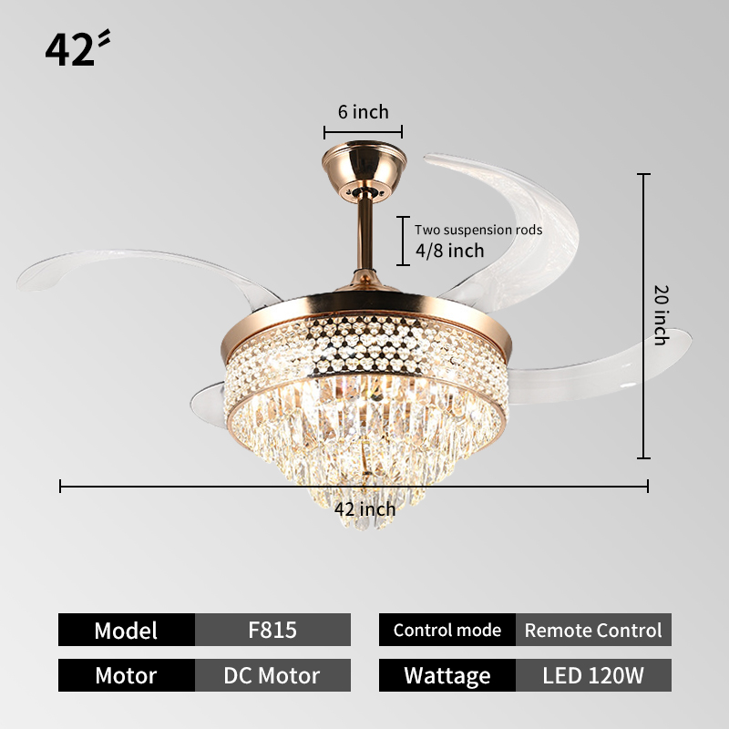 Gold-42INCH คริสตัล