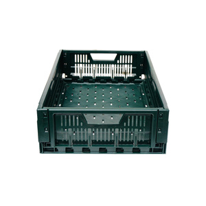 สไตล์ตาข่ายการเกษตรภาชนะพับได้กล่องเก็บพับได้ผักผลไม้ลังพลาสติกพับได้ - Product Image 2