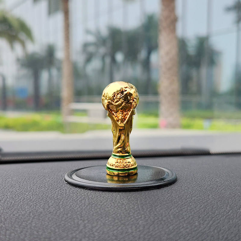 World football trophy metal