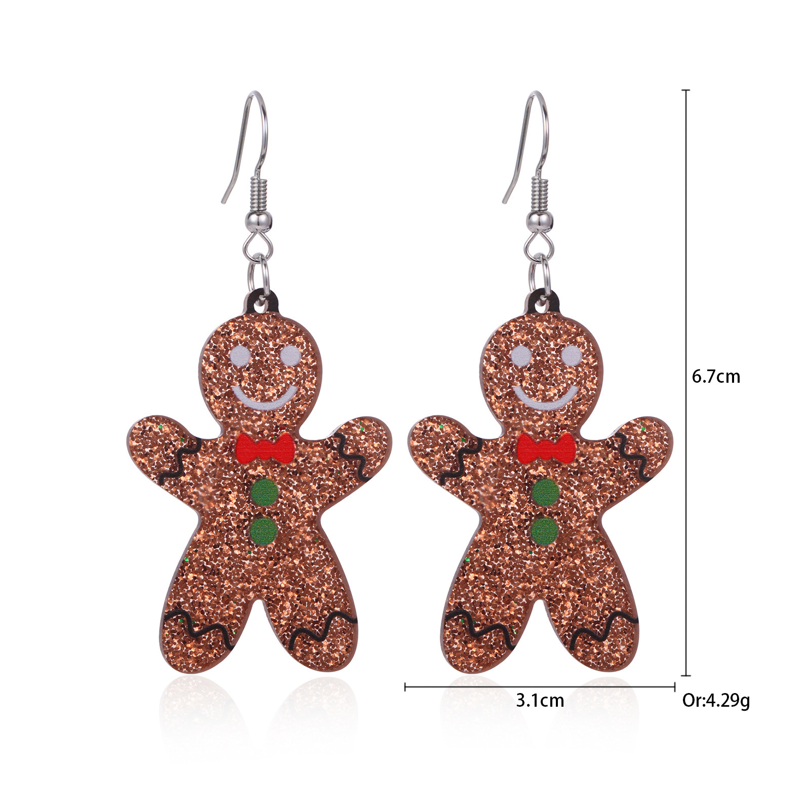 16.Pendientes de hombre de jengibre con chocolate
