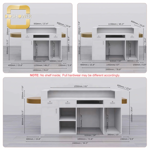 定制尺寸现代简易酒店接待台l形接待台带灯前台接待台 - Product Image 4