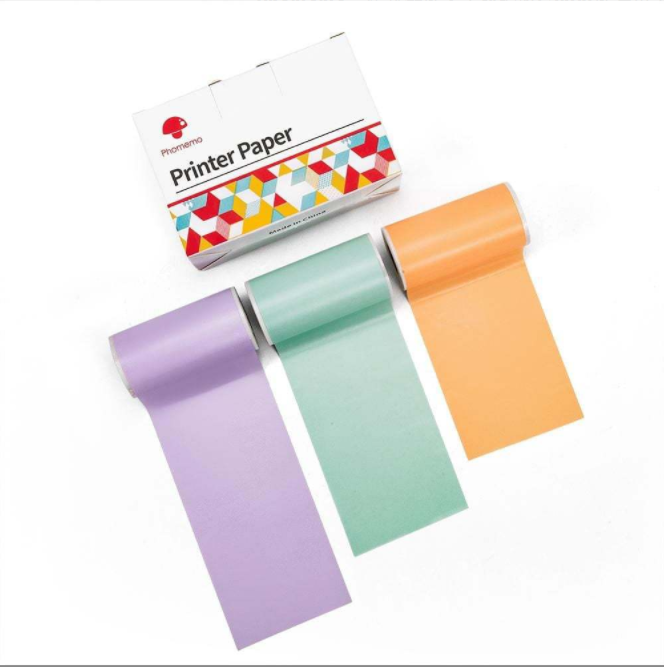Naranja + verde + papel adhesivo púrpura