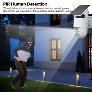 Kit DE SEGURIDAD inalámbrico solar de 4 canales y 4MP con detección de movimiento de Audio bidireccional Bullet Night Vision Cloud Data Storage-CCTV NVR System - Product Image 3