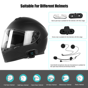 Intercomunicador Bluetooth para casco de motocicleta, auriculares de 800M para 3 conductores, casco inalámbrico manos libres, interfono, auricular estéreo, altavoz - Product Image 3