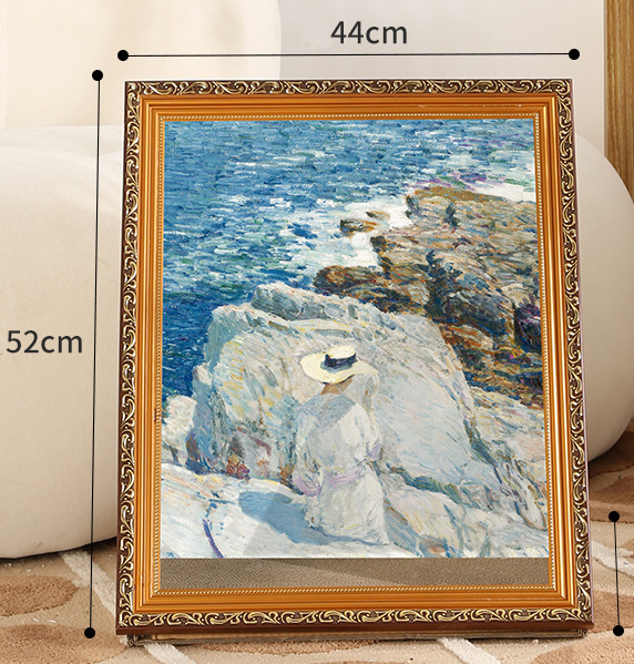 Roches au bord de la mer + cadre vintage
