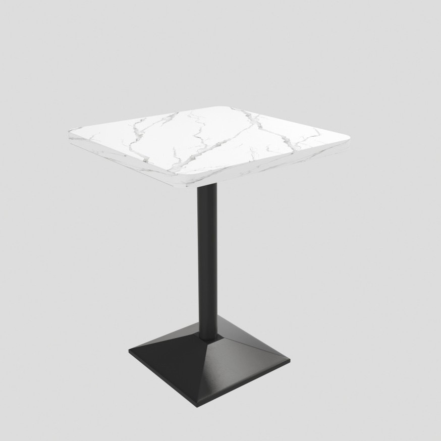 Mármol-como mesa cuadrada