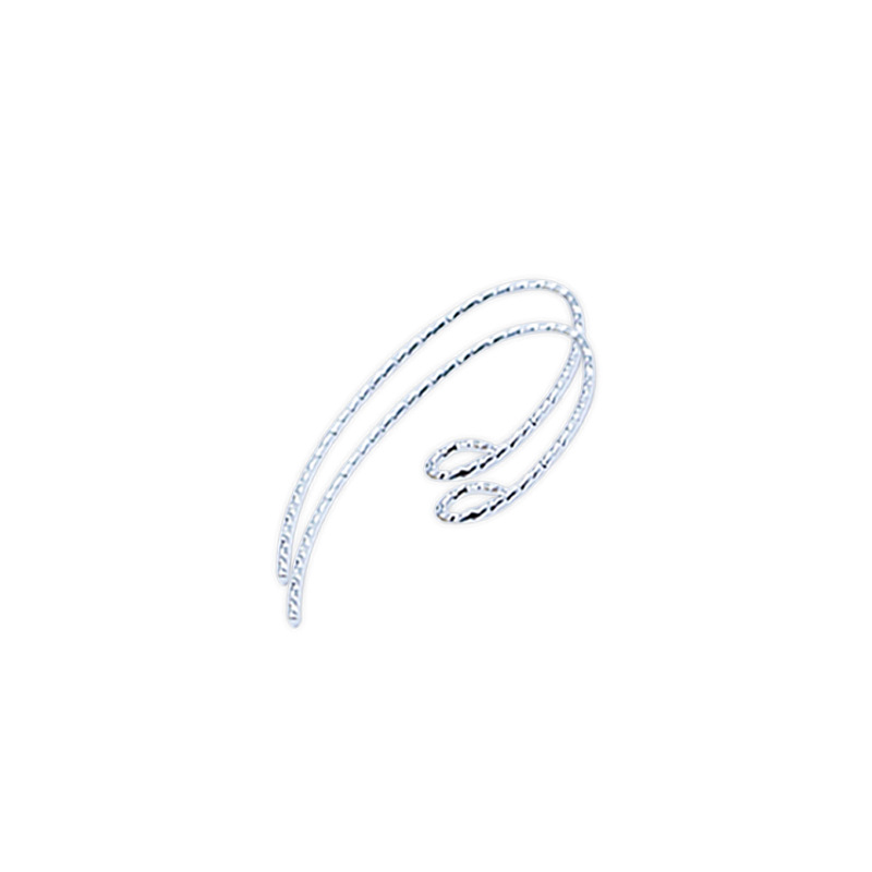 Crochets d'oreilles fleuris en argent