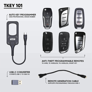 Super Model TKEY 101 Universal-Autos chl üssel programmierer unterstützt Diebstahls icherungs systeme mit 6 Ferns chl üsseln 1 Jahr Garantie