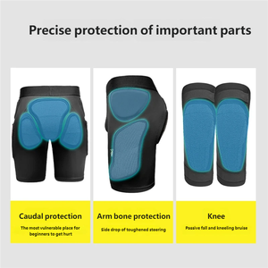 OSCR 통기성 나일론 겨울 스키 장비 꽉 끼는 내부 착용 엉덩이 패드 낙하 방지 바지 엉덩이 무릎 보호대 세트 스포츠 안전 - Product Image 3