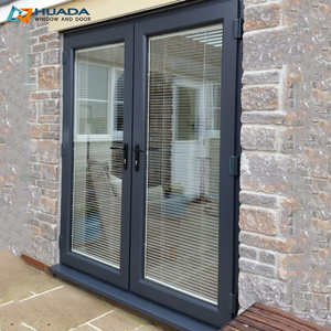Cửa ra vào đôi bên ngoài, cửa sổ và cửa đi kiểu Pháp bằng hợp kim nhôm chịu lực bão, mở quay, dành cho nhà ở - Product Image 5