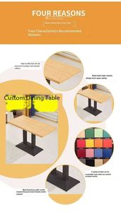 Commercial <strong>Rectangular</strong> square Dining <strong>Table</strong> - Product Image 4