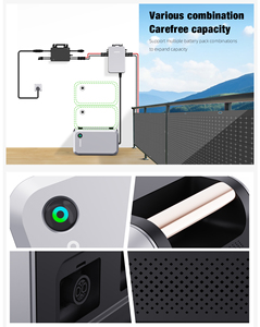 800瓦-2200瓦家用公寓阳台的插电式太阳能套件，配有2kwh-6kwh Lifepo4电池 (可选) 应用程序管理