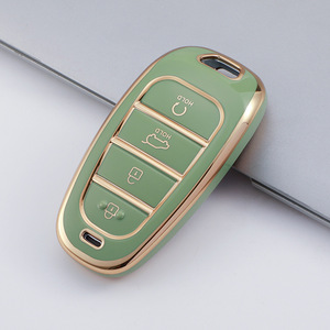อุปกรณ์เสริมในรถยนต์ที่ใส่กุญแจสำหรับฮุนได4ปุ่ม Tucson Verna I20 TPU ฝาครอบกุญแจรถ - Product Image 4