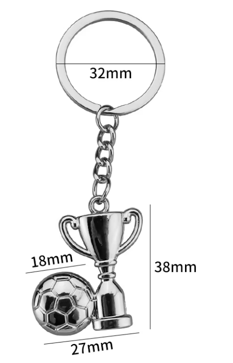 X-1451 Coupe de football 2D argent