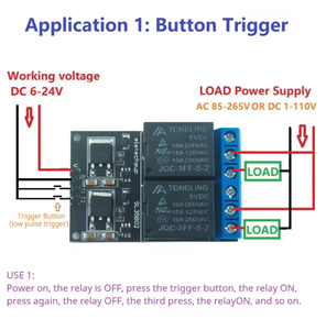 Eletechsup N1-4CH Raspberry pi ESP32ESP8266用の双安定多機能リレーDC12VセルフロックフリップフロップPNトリガーボード - Product Image 3