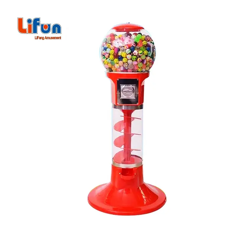Factory Wholesale Stand Sprial Candy Gumball Bouncing Ball Capsule Toy Vending Machine For Sale