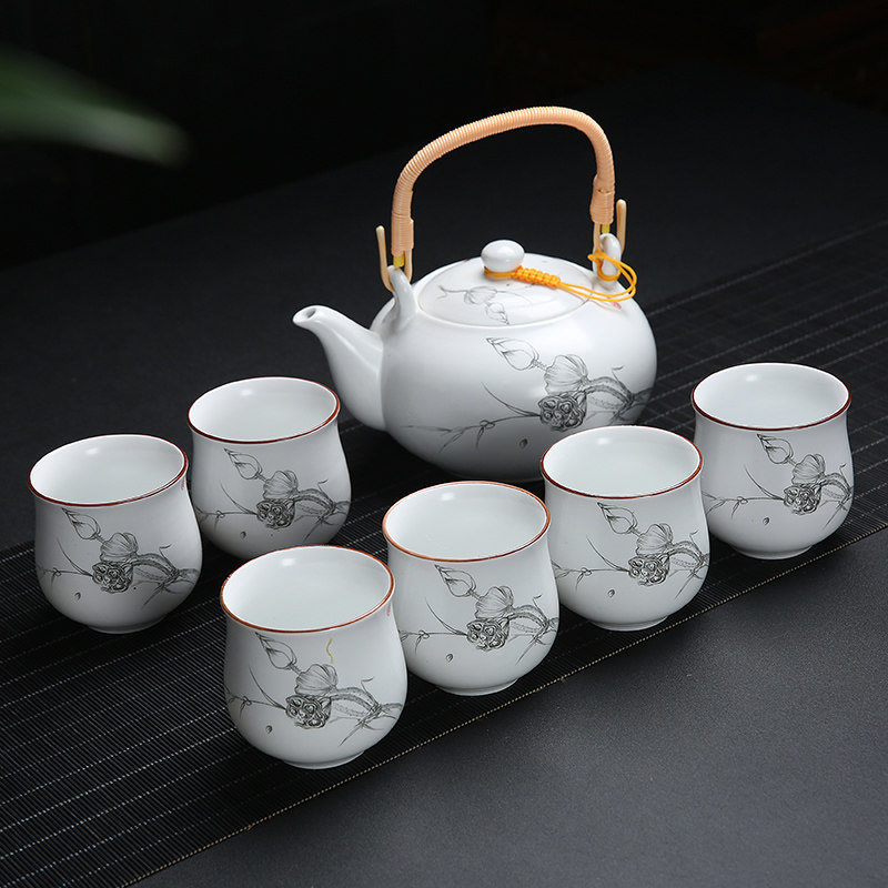 Ink Lotus tie pot 7-cabeza caja de regalo