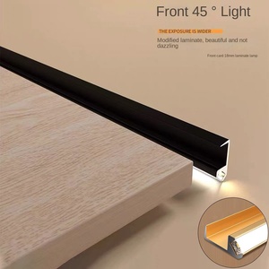 U字型LEDチャンネル1m2m3mマウントキッチンキャビネットウォールパネル埋め込み式アルミニウムLEDストリップセンサースイッチヒートシンクプロファイル - Product Image 1