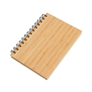 Cuaderno de madera A5 reciclado ecológico con cubierta de bambú personalizada y Carpeta de presentación diario personalizado - Product Image 1
