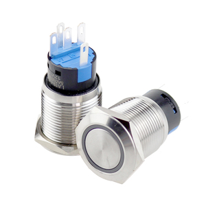 19mm automotive electronic Red 3V led illuminato interruttore a pulsante interruttori a pulsante a scatto con simbolo - Product Image 2