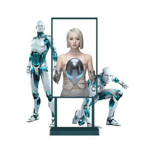 Smart Digital Hochwertiger flexibler transparenter Touchscreen Interaktiver dünner stehender HD-Bildschirm