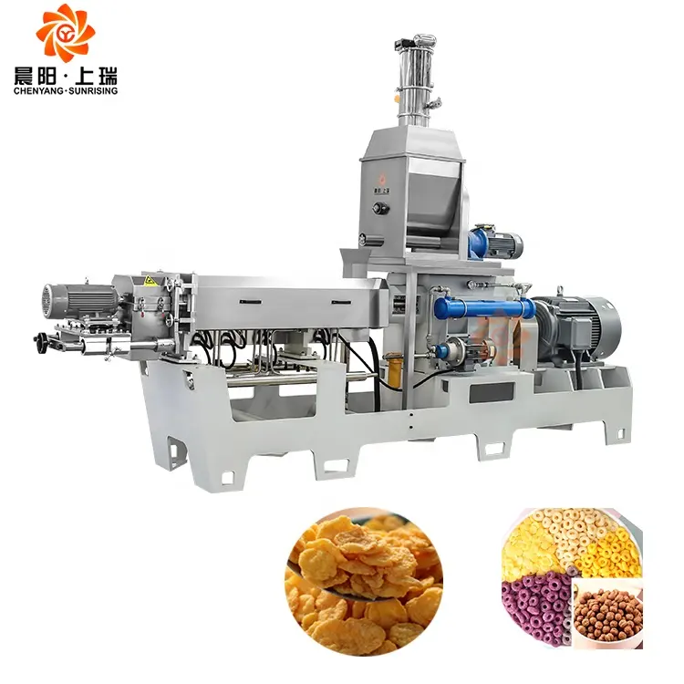 Linha de processamento de flocos cereais automáticos, equipamento de flocos de milho