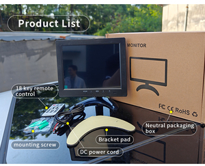 8-10 Inch Mini 178&deg; IPS H-DMI CCTV Security <strong>Monitor</strong> <strong>with</strong> Remote Control Dual Speakers VGA <strong>BNC</strong> USB <strong>Input</strong> PC Office Car <strong>Monitor</strong> - Product Image 5