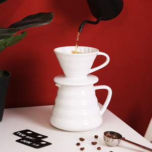 陶瓷咖啡过滤杯，带锥形螺旋滴头手滴餐具套装 - Product Image 2