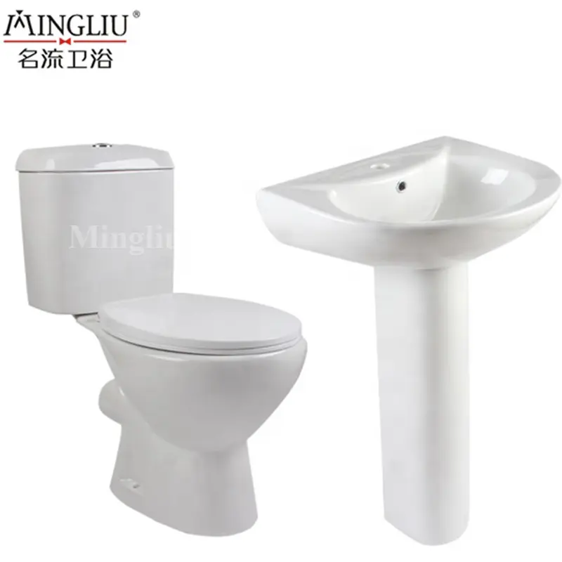 Mercato di alta domanda di sanitari bagno a due pezzi wc moderna porcellana toilette set commode