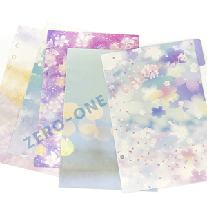 Customized A5 A6 Full Color Printing Index Page Custom 6 Rings Binder Loose Leaf Planner's Divider Page Card <strong>Paper</strong> Refill Page - Product Image 2