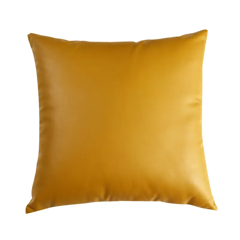 Coussin carré en cuir de haute qualité, housse de coussin pour la maison, prix usine