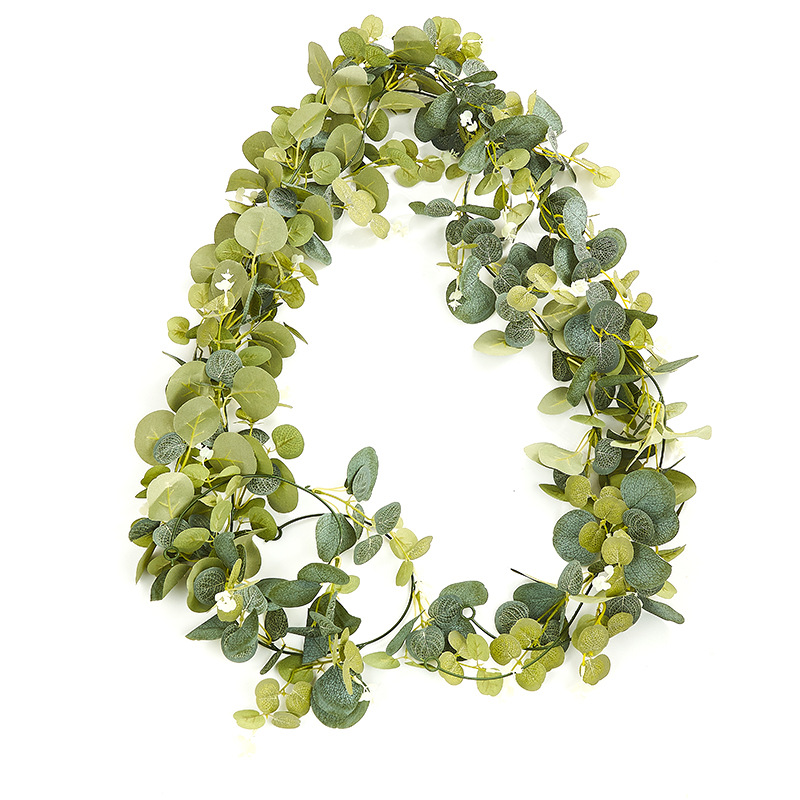 2m soft rattan 3-prong eucalyptus money leaf style