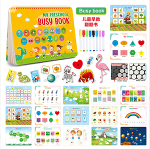 本を学ぶ子供のための私の就学前の忙しい本取り外し可能なステッカー本 - Product Image 1