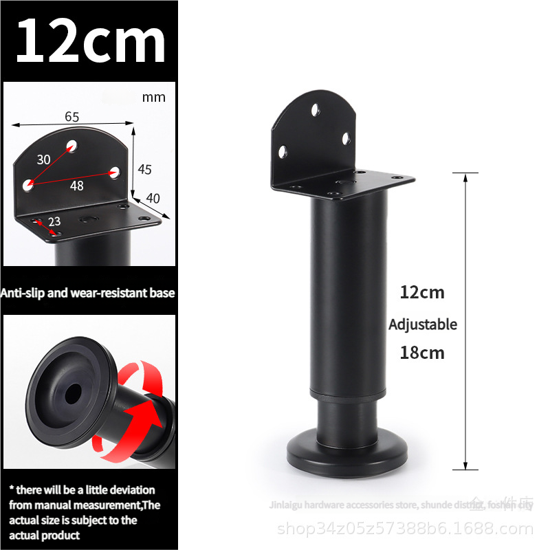 En forme de L Noir 12-18CM