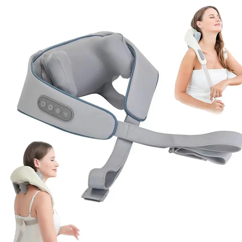 Hand-Shaped Massager Shiatsu Electric Heating Neck And Shoulder Deep Kneading Neck Wireless Massager For Muscle Pain Relief