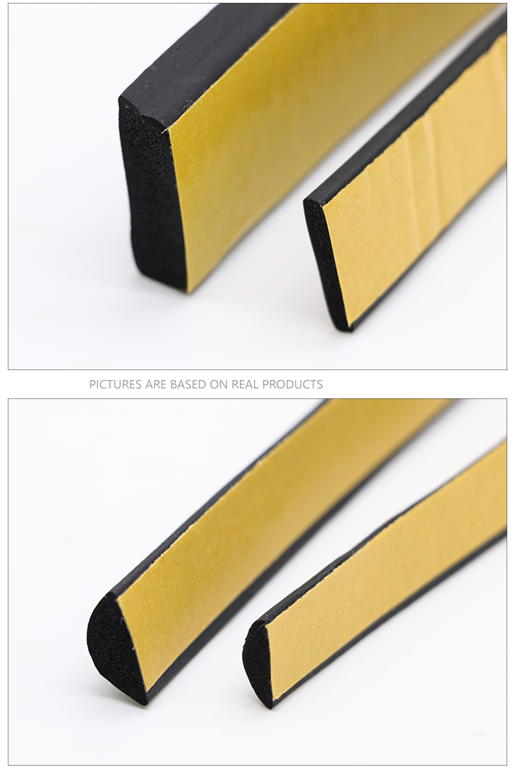Sponge foam square shape self adhesive EPDM rubber seal strip