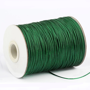 1.0mm <strong>Thick</strong> Waxed <strong>Cotton</strong> Cord <strong>String</strong> Strap Necklace Rope Round Pattern Twisted Finish Jewelry Making DIY Bracelet Bag Threads - Product Image 1