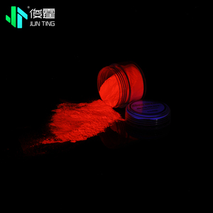军亭无毒光致发光颜料红白辉光粉末变色，用于舞台化妆/出口标志紫外线涂层颜料 - Product Image 1