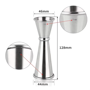 Toptan özel Bar kokteyl Jigger 30ml / 60ml paslanmaz çelik Metal şarap ölçüm fincan çift uç japon Jigger - Product Image 2
